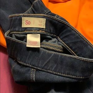 Girls SO Jeggings Size 12. Dark Denim.